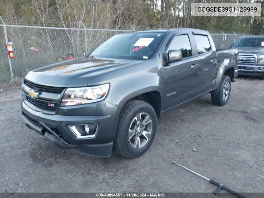 2016 Chevrolet Colorado Z71 VIN: 1GCGSDE39G1129989 Lot: 40894557