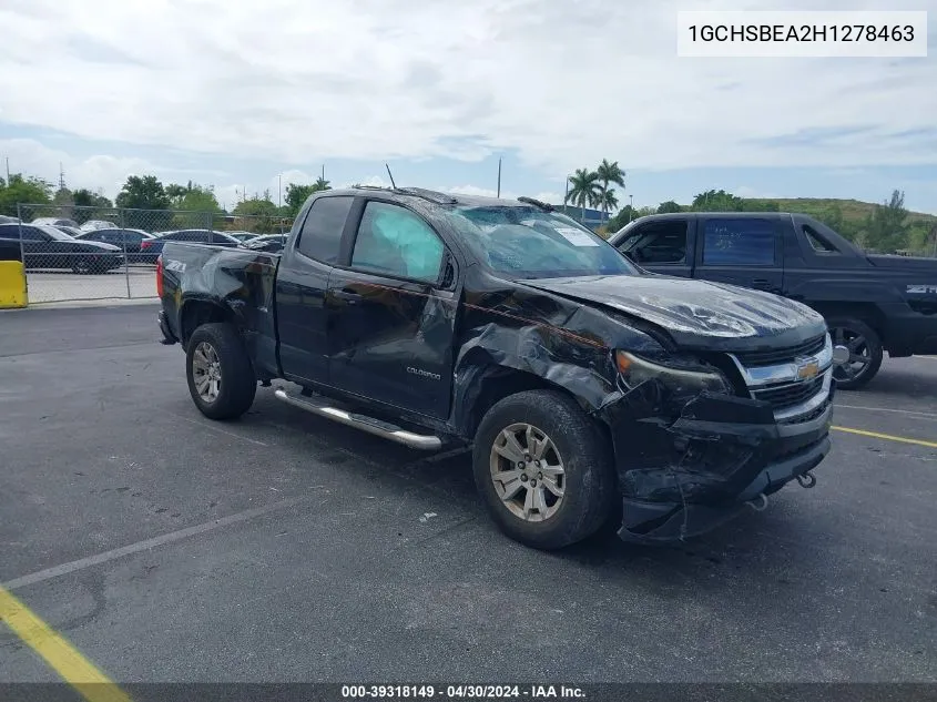 2017 Chevrolet Colorado Wt VIN: 1GCHSBEA2H1278463 Lot: 39318149