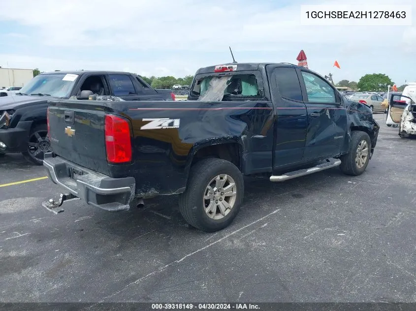 2017 Chevrolet Colorado Wt VIN: 1GCHSBEA2H1278463 Lot: 39318149