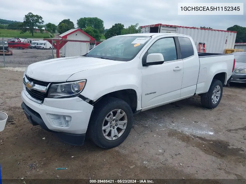 2017 Chevrolet Colorado Lt VIN: 1GCHSCEA5H1152345 Lot: 39485421