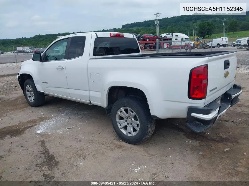 2017 Chevrolet Colorado Lt VIN: 1GCHSCEA5H1152345 Lot: 39485421