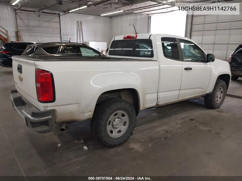 2017 Chevrolet Colorado Wt VIN: 1GCHSBEA9H1142766 Lot: 39707504