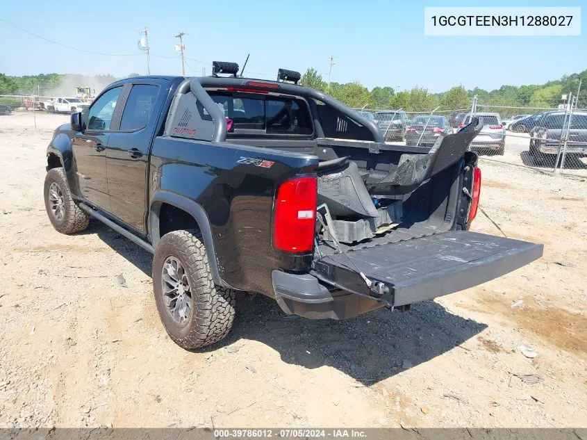 2017 Chevrolet Colorado Zr2 VIN: 1GCGTEEN3H1288027 Lot: 39786012