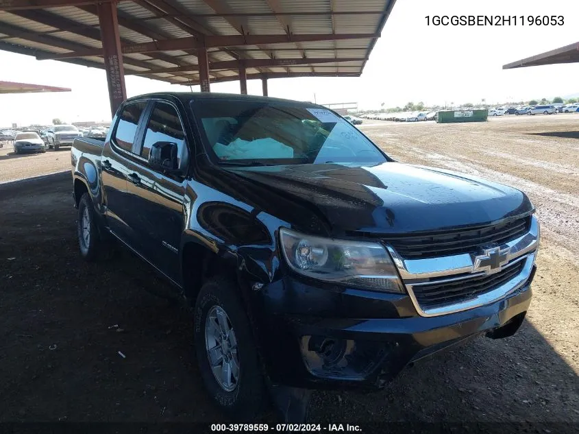 2017 Chevrolet Colorado Wt VIN: 1GCGSBEN2H1196053 Lot: 39789559