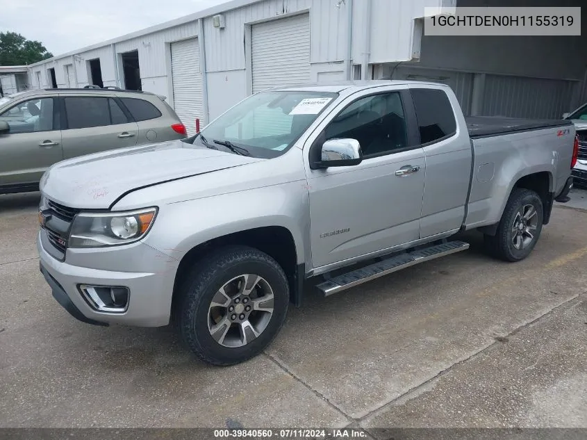 2017 Chevrolet Colorado Z71 VIN: 1GCHTDEN0H1155319 Lot: 39840560