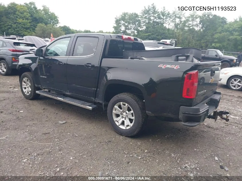 2017 Chevrolet Colorado Lt VIN: 1GCGTCEN5H1193523 Lot: 39891671