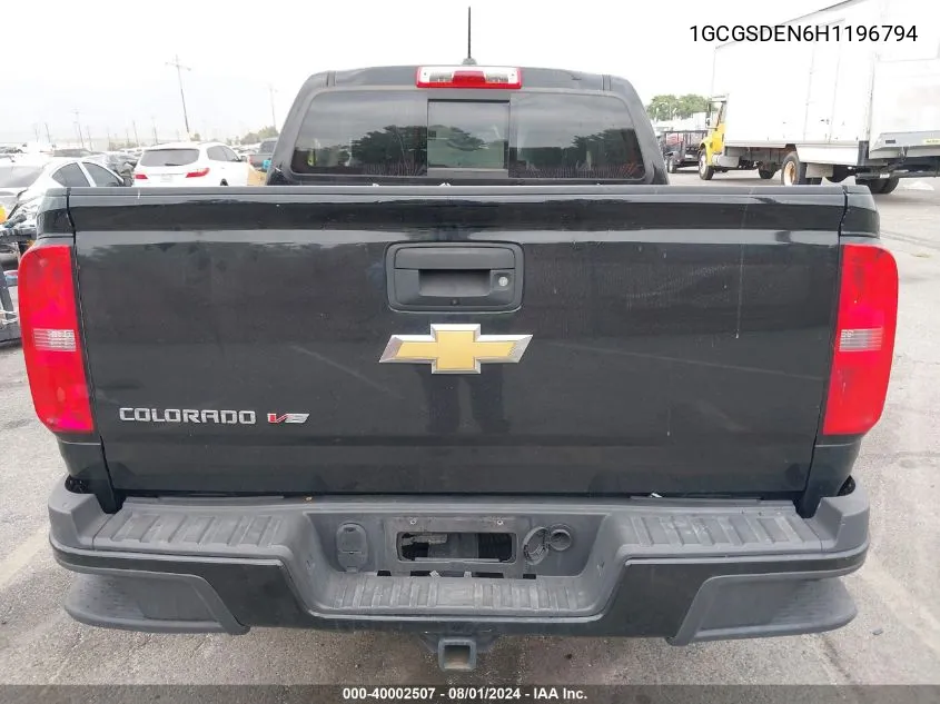 1GCGSDEN6H1196794 2017 Chevrolet Colorado Z71