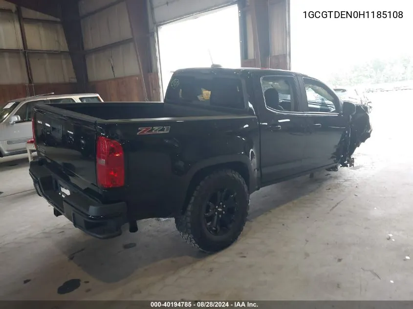 1GCGTDEN0H1185108 2017 Chevrolet Colorado Z71