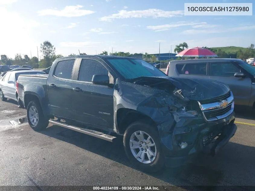 2017 Chevrolet Colorado Lt VIN: 1GCGSCEA5H1275980 Lot: 40234109