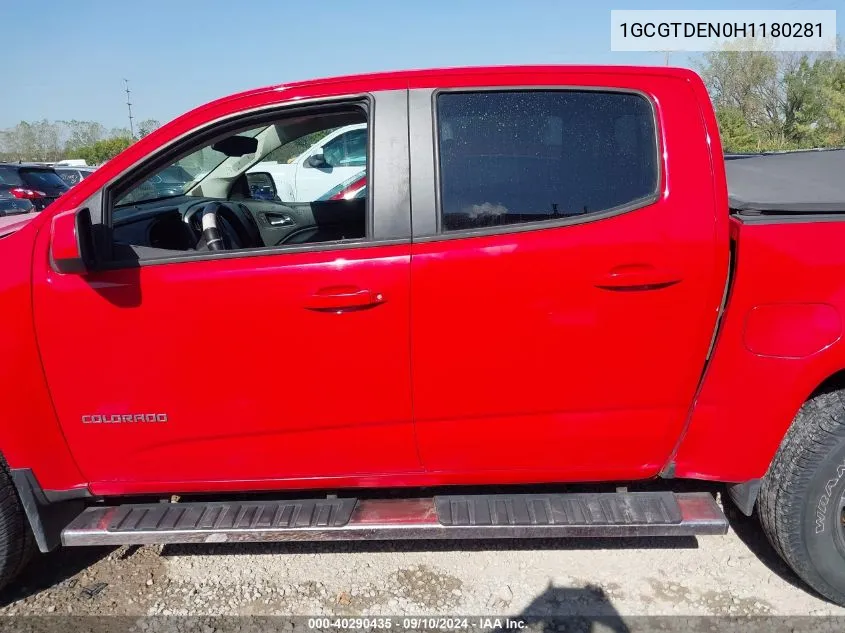 2017 Chevrolet Colorado Z71 VIN: 1GCGTDEN0H1180281 Lot: 40290435