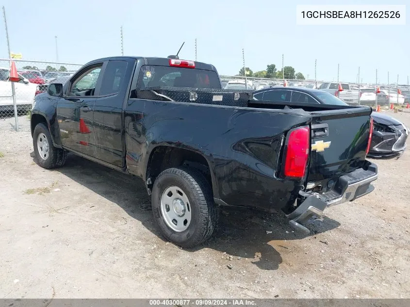 2017 Chevrolet Colorado Wt VIN: 1GCHSBEA8H1262526 Lot: 40300877