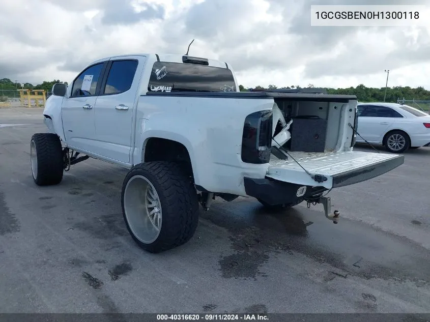 2017 Chevrolet Colorado VIN: 1GCGSBEN0H1300118 Lot: 40316620