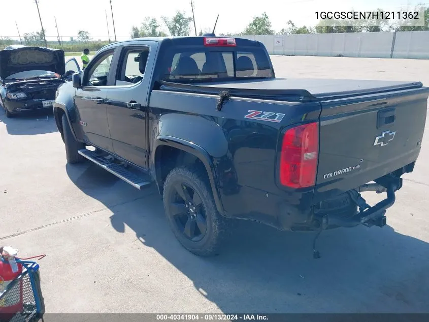 1GCGSCEN7H1211362 2017 Chevrolet Colorado Lt