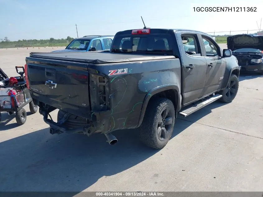 1GCGSCEN7H1211362 2017 Chevrolet Colorado Lt