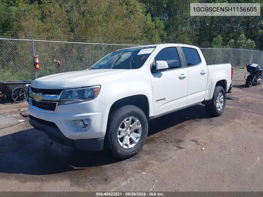 2017 Chevrolet Colorado Lt VIN: 1GCGSCEN5H1156605 Lot: 40422521