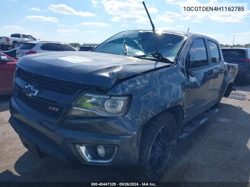 2017 Chevrolet Colorado Z71 VIN: 1GCGTDEN4H1162785 Lot: 40447329