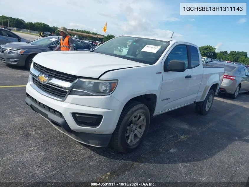 2017 Chevrolet Colorado Wt VIN: 1GCHSBE18H1311143 Lot: 40591917