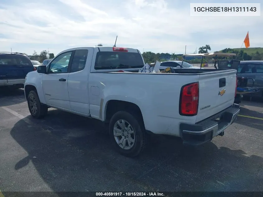 2017 Chevrolet Colorado Wt VIN: 1GCHSBE18H1311143 Lot: 40591917