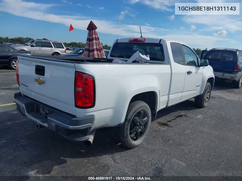 2017 Chevrolet Colorado Wt VIN: 1GCHSBE18H1311143 Lot: 40591917