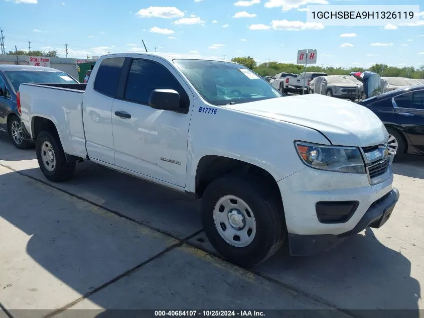 2017 Chevrolet Colorado Wt VIN: 1GCHSBEA9H1326119 Lot: 40684107