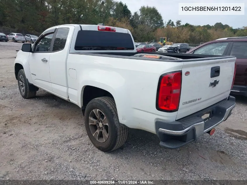 2017 Chevrolet Colorado Wt VIN: 1GCHSBEN6H1201422 Lot: 40699264