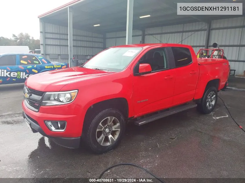 2017 Chevrolet Colorado Z71 VIN: 1GCGSDENXH1291181 Lot: 40708631