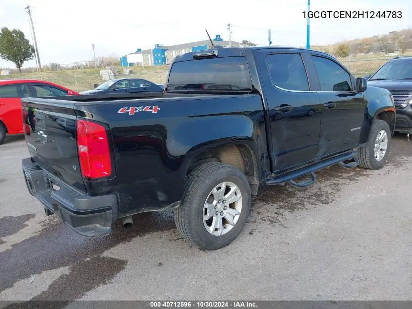 2017 Chevrolet Colorado Lt VIN: 1GCGTCEN2H1244783 Lot: 40712596