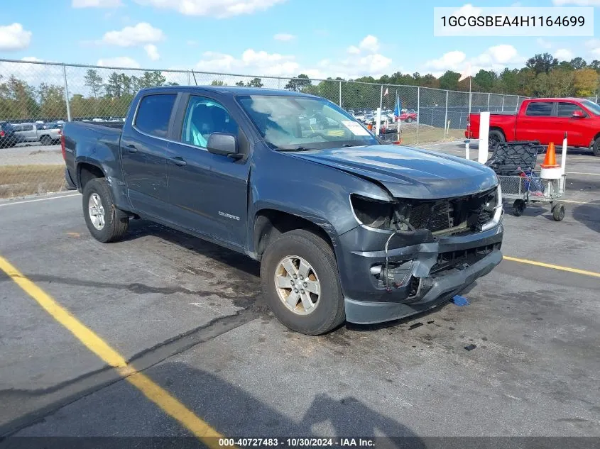 2017 Chevrolet Colorado Wt VIN: 1GCGSBEA4H1164699 Lot: 40727483