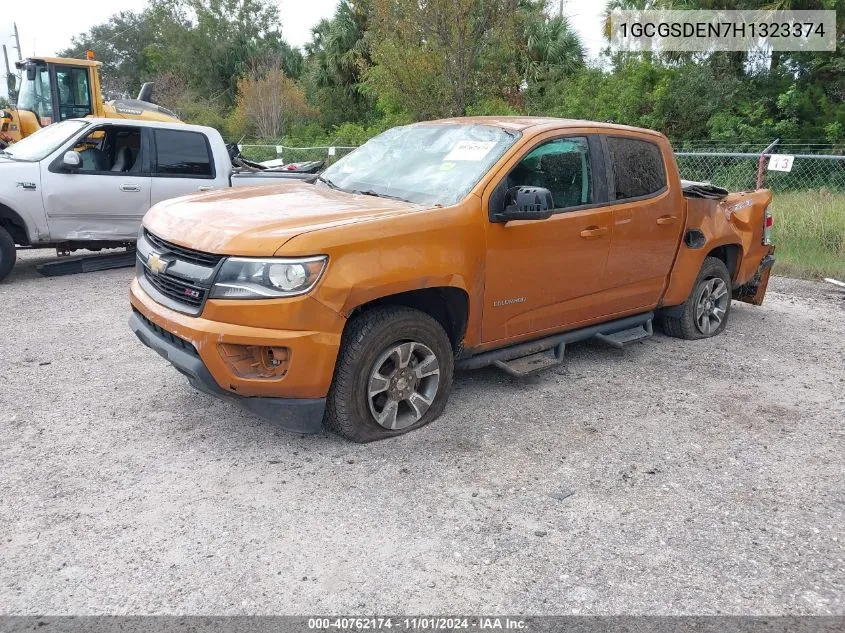 2017 Chevrolet Colorado Z71 VIN: 1GCGSDEN7H1323374 Lot: 40762174