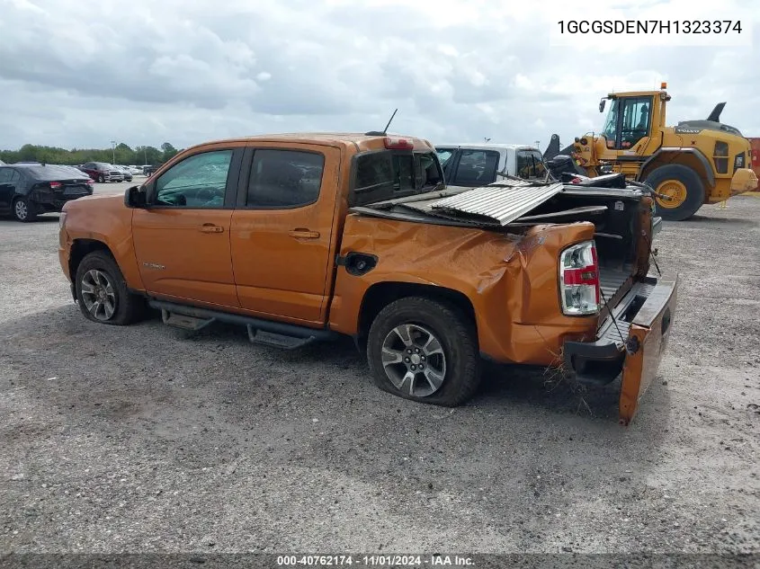 2017 Chevrolet Colorado Z71 VIN: 1GCGSDEN7H1323374 Lot: 40762174