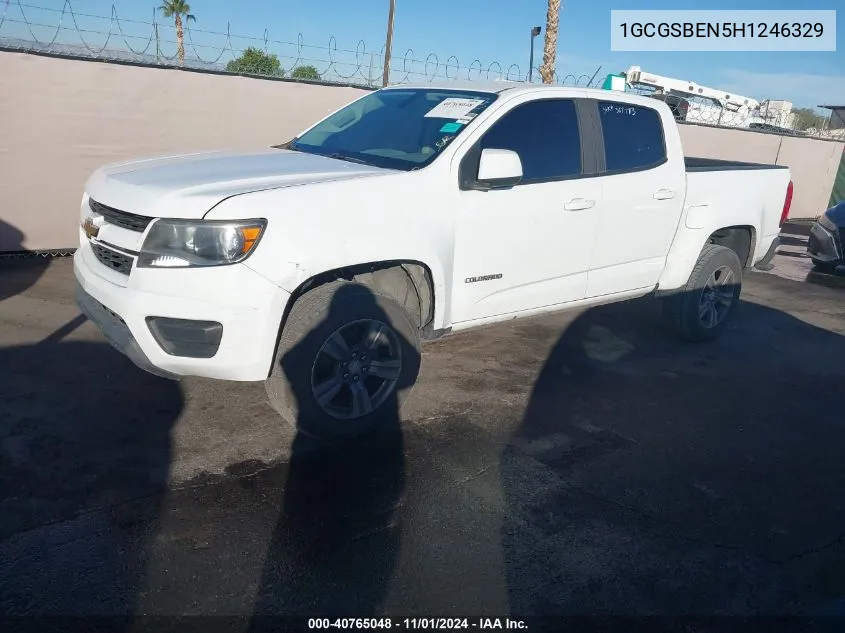 2017 Chevrolet Colorado Wt VIN: 1GCGSBEN5H1246329 Lot: 40765048