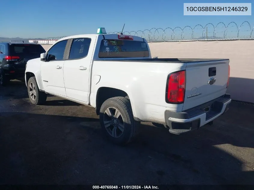 2017 Chevrolet Colorado Wt VIN: 1GCGSBEN5H1246329 Lot: 40765048