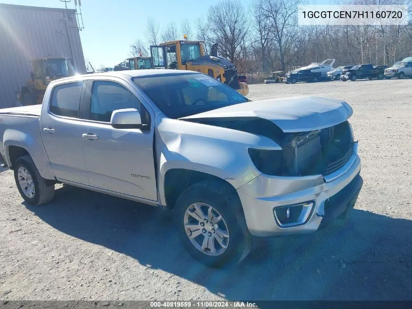 2017 Chevrolet Colorado Lt VIN: 1GCGTCEN7H1160720 Lot: 40819559