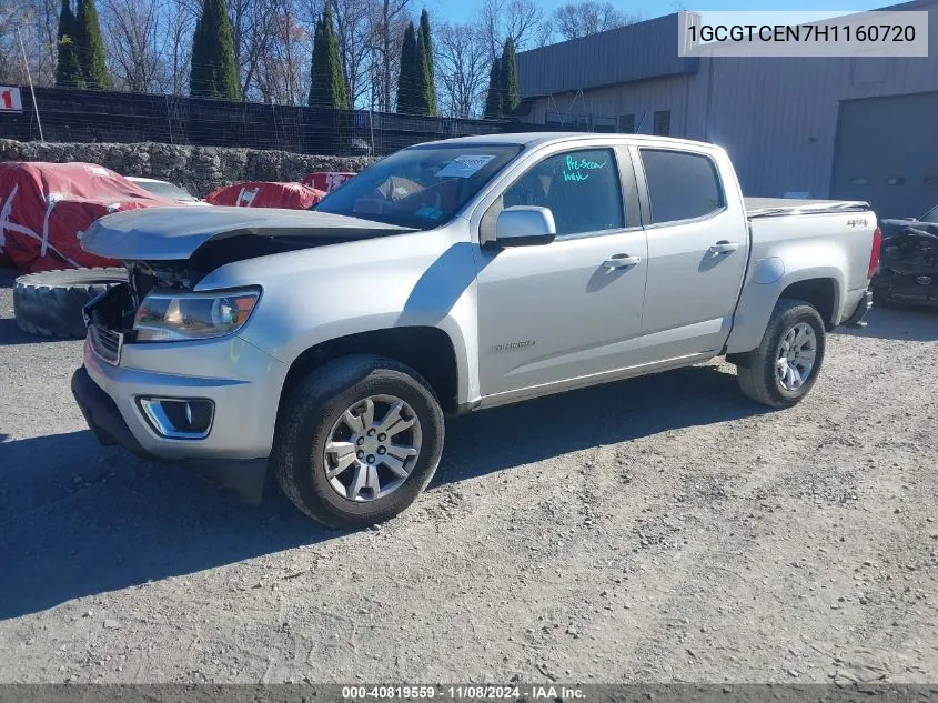 2017 Chevrolet Colorado Lt VIN: 1GCGTCEN7H1160720 Lot: 40819559