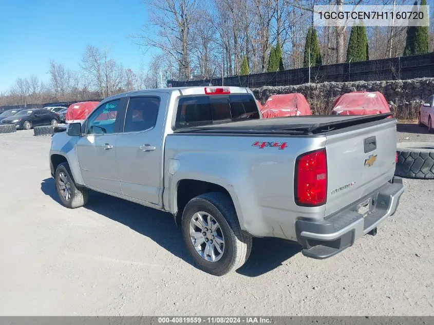 2017 Chevrolet Colorado Lt VIN: 1GCGTCEN7H1160720 Lot: 40819559