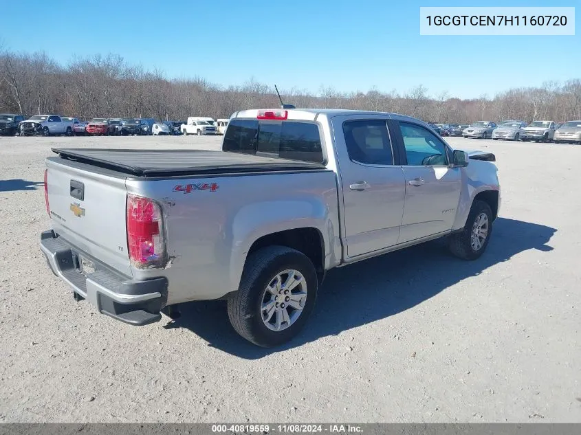 2017 Chevrolet Colorado Lt VIN: 1GCGTCEN7H1160720 Lot: 40819559