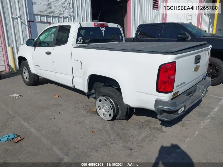 2017 Chevrolet Colorado Wt VIN: 1GCHSBEA4H1265780 Lot: 40892909