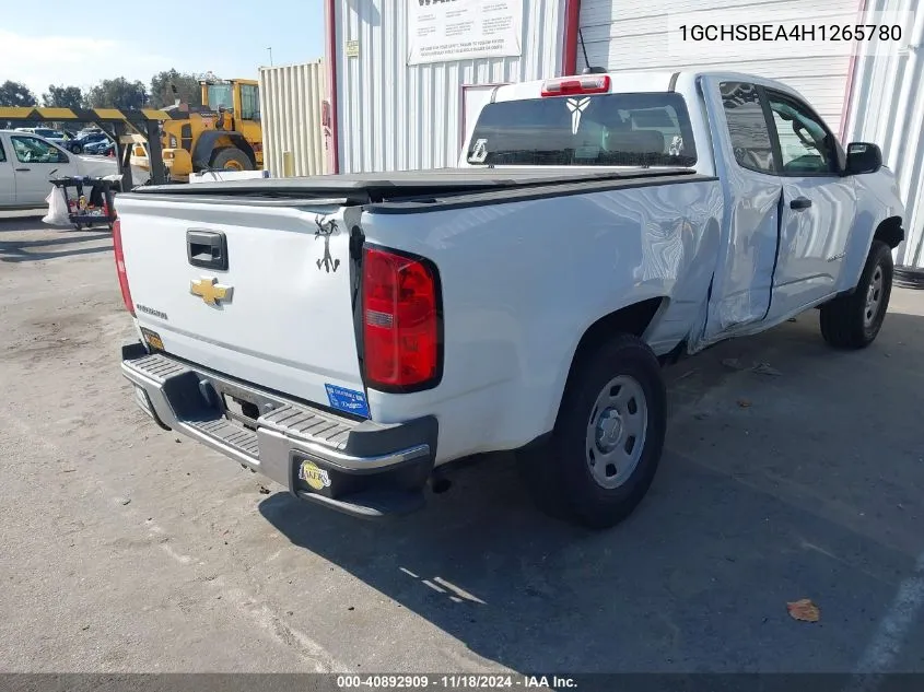 2017 Chevrolet Colorado Wt VIN: 1GCHSBEA4H1265780 Lot: 40892909