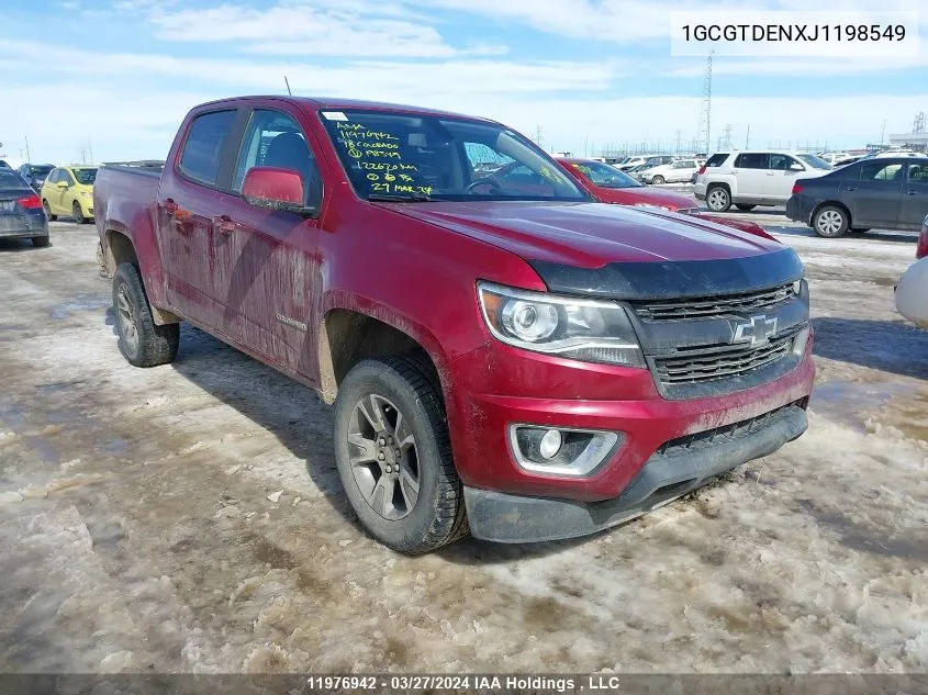 2018 Chevrolet Colorado VIN: 1GCGTDENXJ1198549 Lot: 11976942