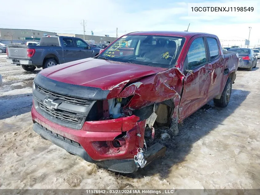 2018 Chevrolet Colorado VIN: 1GCGTDENXJ1198549 Lot: 11976942