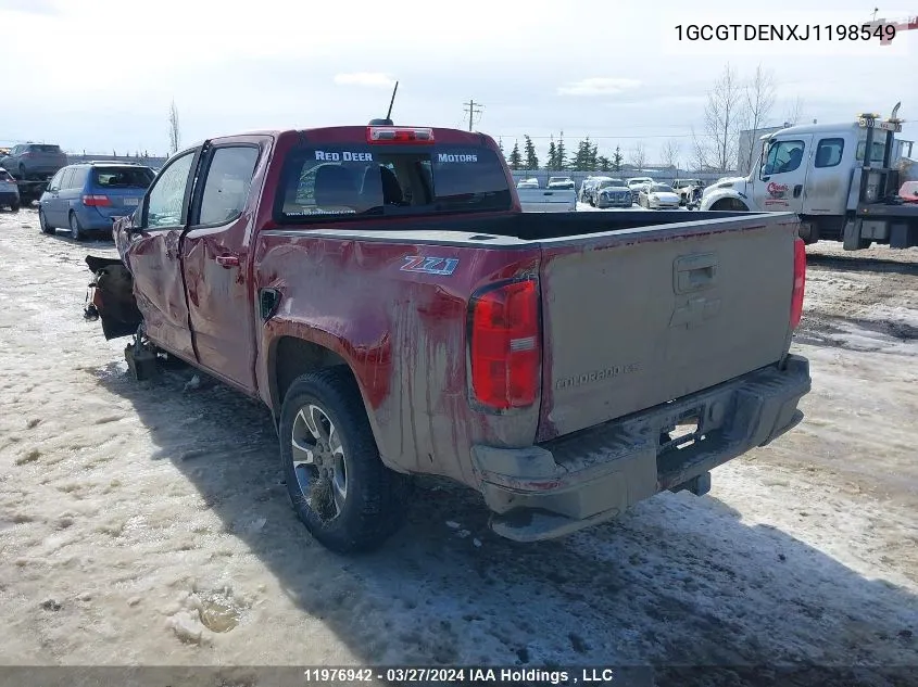 2018 Chevrolet Colorado VIN: 1GCGTDENXJ1198549 Lot: 11976942