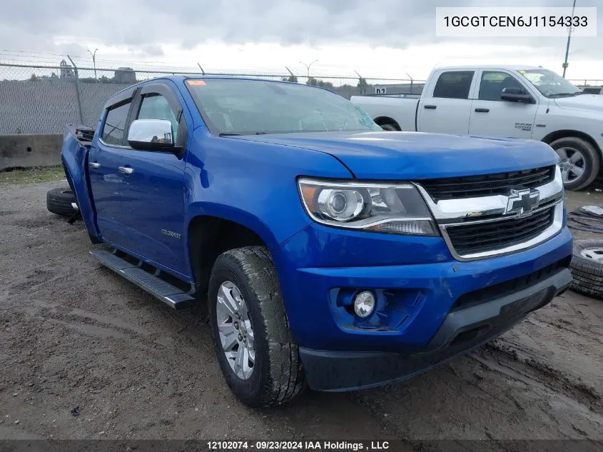 2018 Chevrolet Colorado VIN: 1GCGTCEN6J1154333 Lot: 12102074