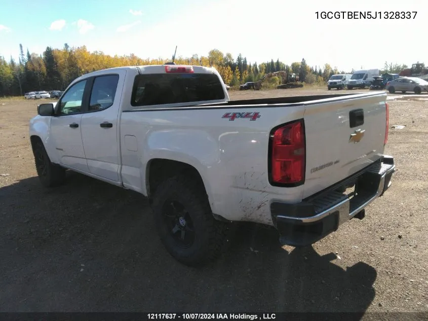 2018 Chevrolet Colorado VIN: 1GCGTBEN5J1328337 Lot: 12117637