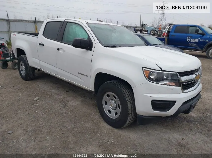 2018 Chevrolet Colorado VIN: 1GCGTBEN0J1309100 Lot: 12144722