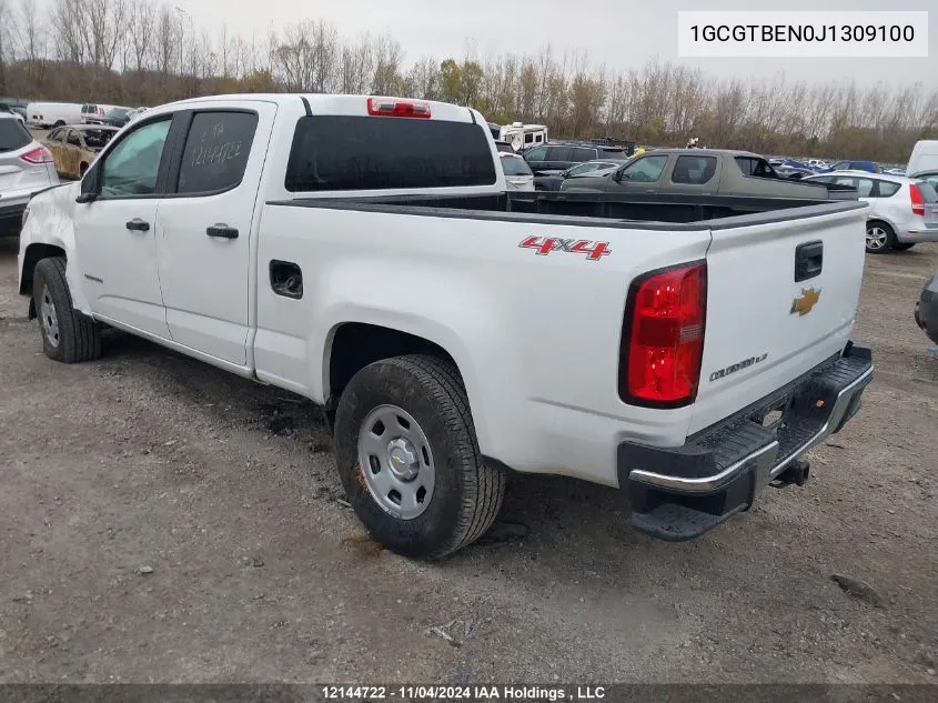 2018 Chevrolet Colorado VIN: 1GCGTBEN0J1309100 Lot: 12144722