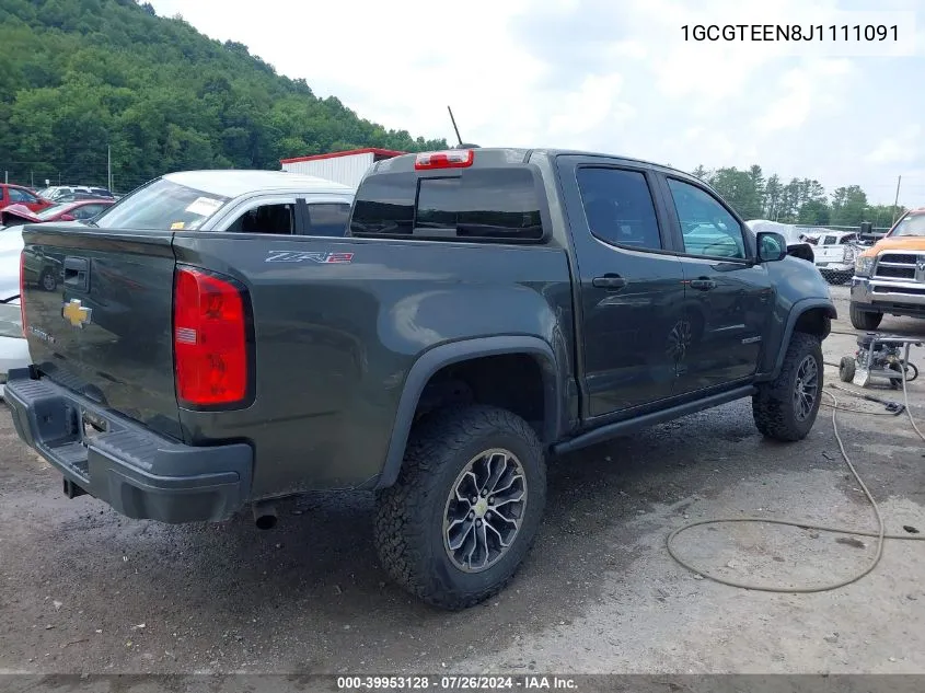 2018 Chevrolet Colorado Zr2 VIN: 1GCGTEEN8J1111091 Lot: 39953128