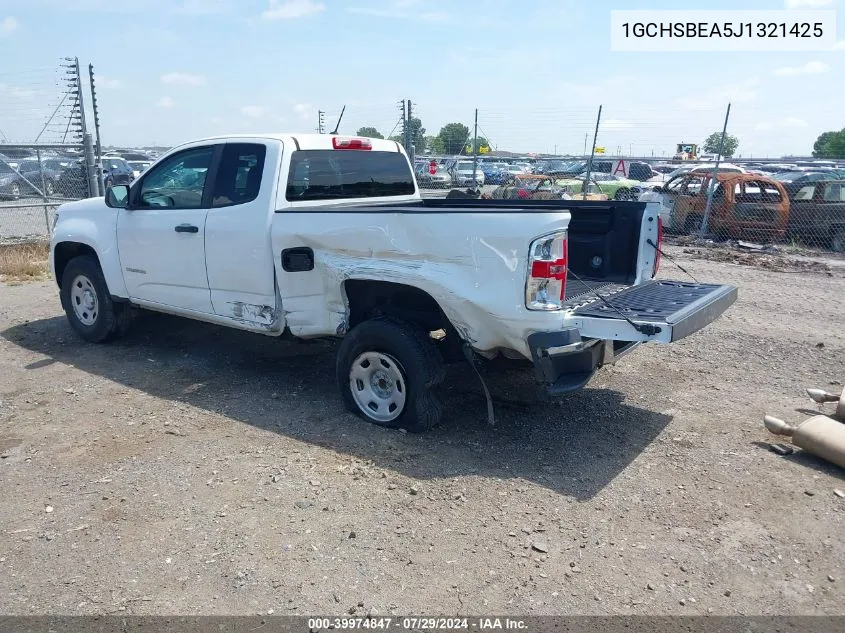 2018 Chevrolet Colorado Wt VIN: 1GCHSBEA5J1321425 Lot: 39974847