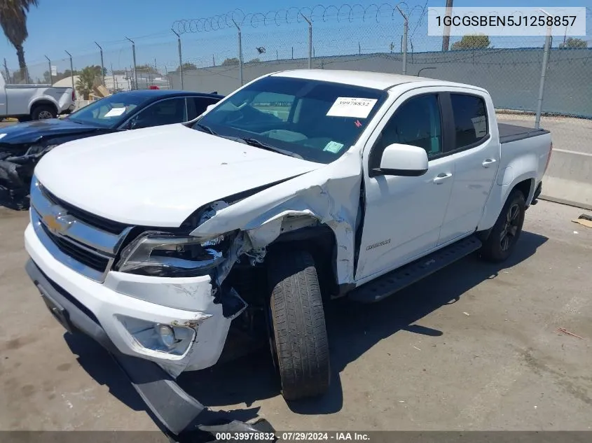 2018 Chevrolet Colorado Wt VIN: 1GCGSBEN5J1258857 Lot: 39978832