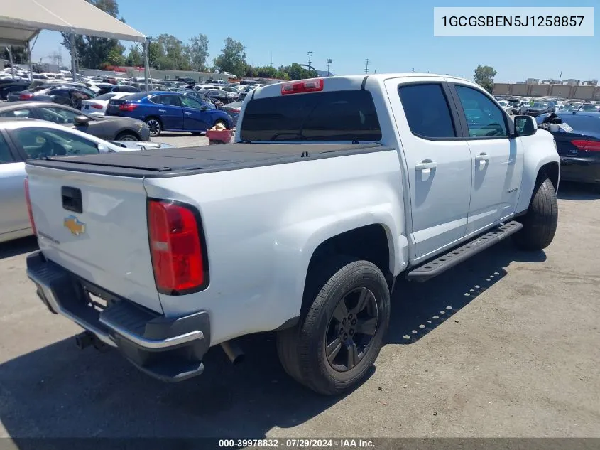 2018 Chevrolet Colorado Wt VIN: 1GCGSBEN5J1258857 Lot: 39978832