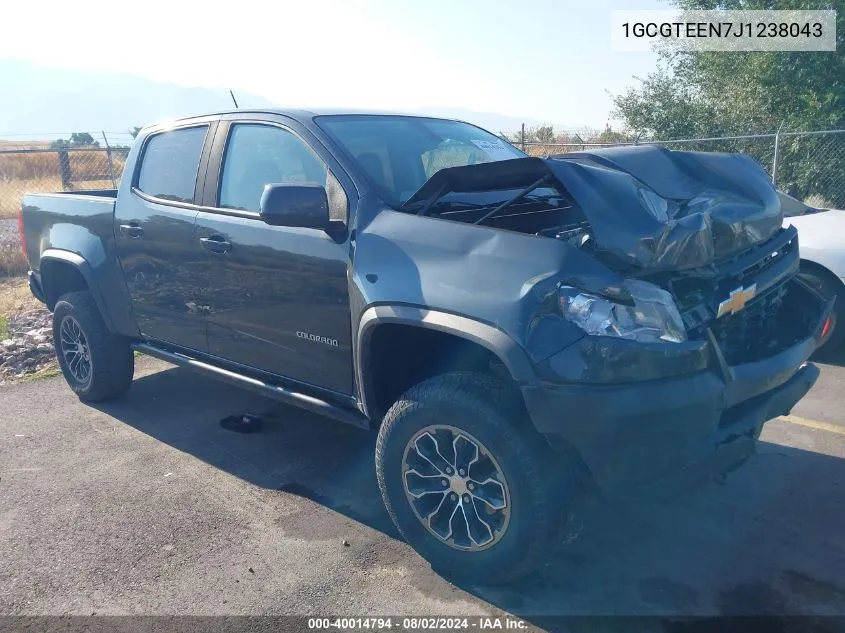 1GCGTEEN7J1238043 2018 Chevrolet Colorado Zr2